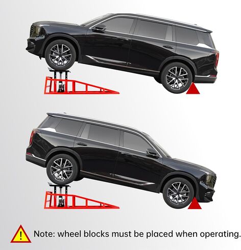 5 Ton (11000 lbs) Capacity Hydraulic Low Profile Car Ramps with Pin Lock, 10.6 to 14.7 Inch Lift Range, for Auto & Home Garage Maintenance, Oil Changes in Kuwait