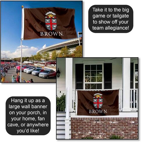 College Flags & Banners Co. Brown Bears Logo Large Grommet Banner Flag in Kuwait