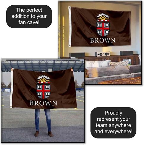 College Flags & Banners Co. Brown Bears Logo Large Grommet Banner Flag in Kuwait