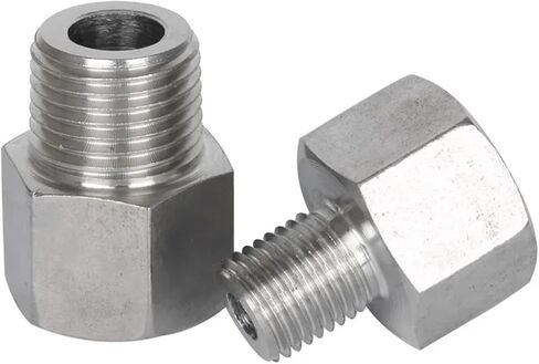 M18 M20 أنثى x M6 M8 M10 M12 M14 M16 1/8 "1/4" 3/8 "1/2" 3/4 "1" ذكر الموضوع الفولاذ المقاوم للصدأ تركيب أنابيب الضغط العالي (M18x1.5 إلى BSP1I2) in Kuwait