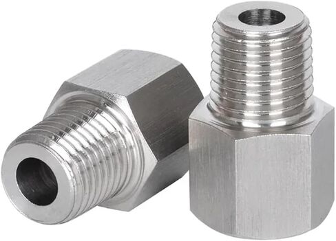 M18 M20 أنثى x M6 M8 M10 M12 M14 M16 1/8 "1/4" 3/8 "1/2" 3/4 "1" ذكر الموضوع الفولاذ المقاوم للصدأ تركيب أنابيب الضغط العالي (M18x1.5 إلى BSP1I2) in Kuwait