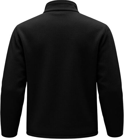 Men's Stand Collar Full Zip Polar Fleece Jacket Lightweight Warm Long Sleeve Coat With Pockets For Fall Winter in Kuwait