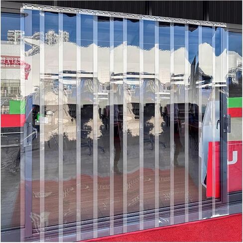 Commercial Plastic Vinyl Strip Curtain for Freezers & Coolers, Insulated Door for Warehouses, 1.5m x 3m, Energy-Saving Solution, Easy Installation,A,W 74.8" x L 59.1" (1 Panels) in Kuwait