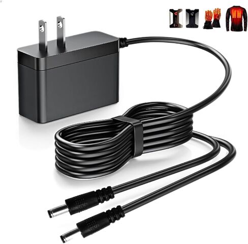 7V / 7.4V Heating Vest Battery Charger Compatible with Gerbing Dual Heated Vest/Heating Gloves/Seat Cushion/Jacket, for Gyde Charges 2 Batteries Replacement 8.4V 1.2A G0715U Power Adaptor Cord in Kuwait