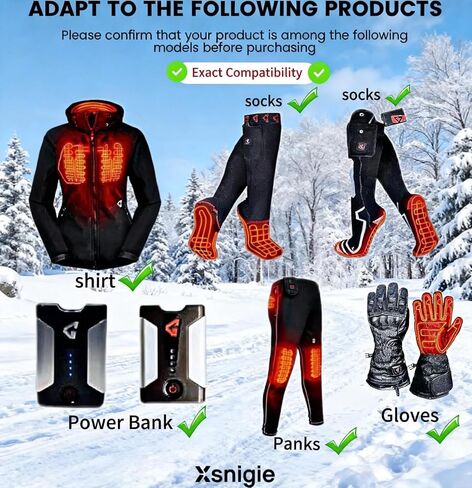 7V / 7.4V Heating Vest Battery Charger Compatible with Gerbing Dual Heated Vest/Heating Gloves/Seat Cushion/Jacket, for Gyde Charges 2 Batteries Replacement 8.4V 1.2A G0715U Power Adaptor Cord in Kuwait