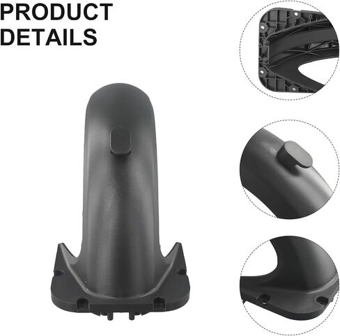 واقي الطين الخلفي للسكوتر الكهربائي Ninebot Max G30، ملحق حاجز حماية من الرذاذ ABS عالي القوة، جزء بديل لغطاء العجلة الخلفية باللون الأسود in Kuwait