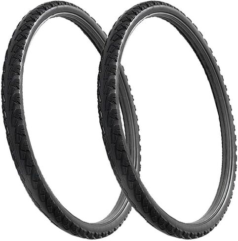 Solid Bike Tires 26x1.95, 2 Pairs (2 Tires + Tire Levers) - Puncture Proof Airless Tire, Fits 26x1.5/1.75/2.0/2.125, Wear-Resistant for City Commuter & Mountain Bicycles in Kuwait