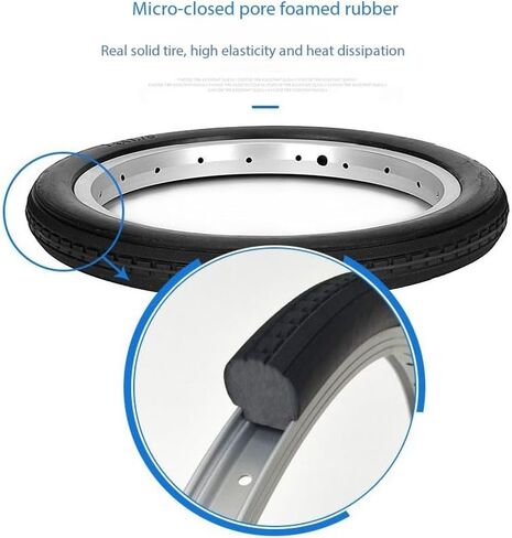 Solid Bike Tires 26x1.95, 2 Pairs (2 Tires + Tire Levers) - Puncture Proof Airless Tire, Fits 26x1.5/1.75/2.0/2.125, Wear-Resistant for City Commuter & Mountain Bicycles in Kuwait