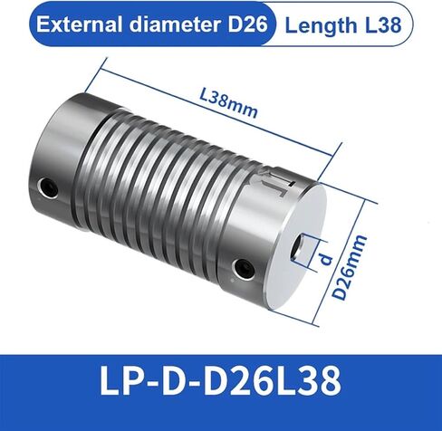 LP D D26L38 Spring Coupling Encoder Screw Connection Stepping Servo Motor High Aluminum Alloy Elastic Coupling(5X11) in Kuwait