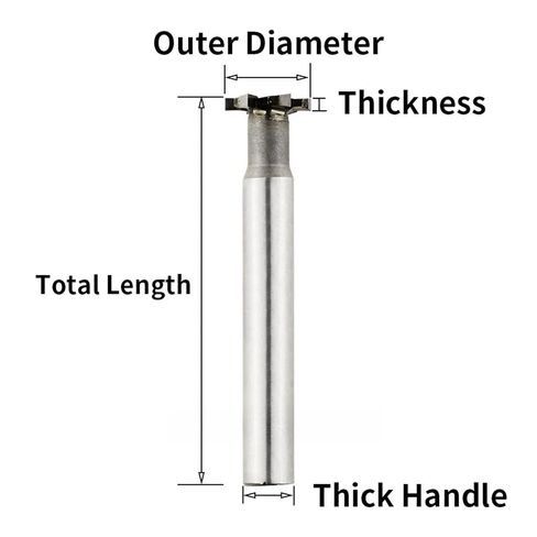 Alloy T-Slot Milling Cutters - Tungsten Steel Straight Shank Endmills for Keyway Machining - 1PCS(10mm 20Dx12dx90L) in Kuwait