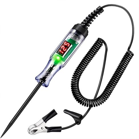 Test Light Automotive 3-48V Digital LED Circuit Tester, Auto Light Tester with Voltage Display, Electric Tester Pen with Voltmeter and Probe for Checking Car Truck Motorcycle Fuses & Battery Voltage in Kuwait