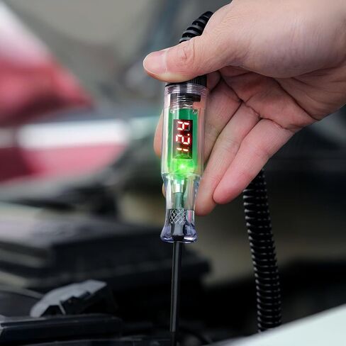 Test Light Automotive 3-48V Digital LED Circuit Tester, Auto Light Tester with Voltage Display, Electric Tester Pen with Voltmeter and Probe for Checking Car Truck Motorcycle Fuses & Battery Voltage in Kuwait