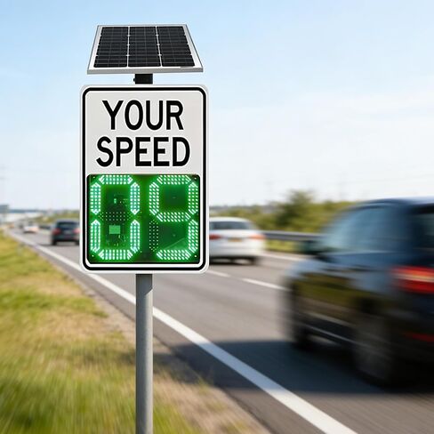لافتات سرعة رادار LED تعمل بالطاقة الشمسية مقاس 20 بوصة × 27 بوصة/24 بوصة × 35 بوصة، كاشف حدود سرعة سلامة الطريق، مؤشر حد سرعة وامض، لوحة تحذير الطريق لعرض سرعة رادار الألومنيوم (أبيض، 20 بوصة × 27 بوصة) in Kuwait