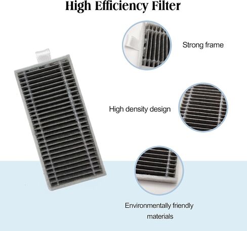 Replacement Part for Ecovacs Deebot X12 Pro Omni Robot Cleaner.1 Main Brush, 2 Filters, 4 Side Brushes, 4 Mop Drum, 4 Filter Cotton, 1Screwdriver, Cleaning Brush. in Kuwait