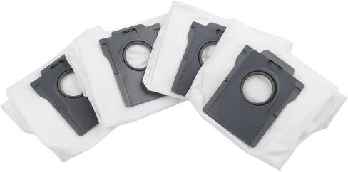 لأكياس المكنسة الكهربائية الروبوتية Dreame D20 Plus، 4 أكياس غبار بديلة مع فلتر Meltblown، ملحقات محطة فارغة سعة 3.5 لتر لمنظف D20 Pro in Kuwait