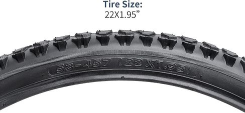 YUNSCM 2 قطعة 22 بوصة إطارات دراجة 22x1.95/53-457 متوافقة مع 22x1.95 22x2.0 22x2.10 إطارات دراجة هوائية جبلية in Kuwait