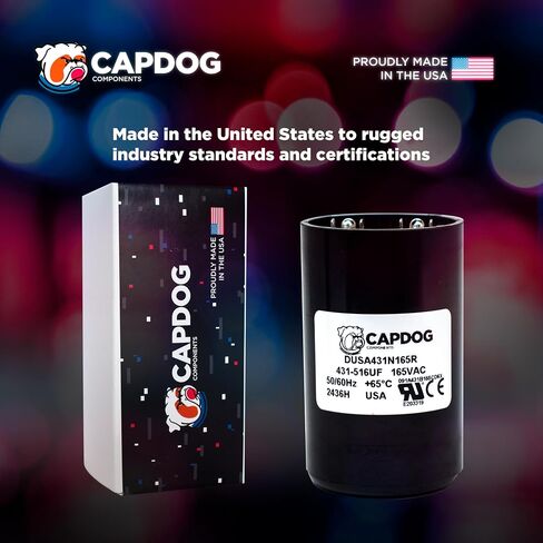 Capdog الولايات المتحدة الأمريكية صنع 431-516 فائق التوهج MFD 110/125/165 VAC مكثف تشغيل المحرك متوافق ريدموند 5029 E/One اختياري مقاوم النزيف in Kuwait