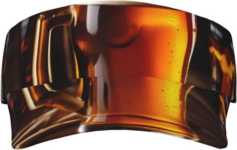 Beer Print Sports Sun Visor Hats Adjustable Running Golf Tennis Sun Cap for Women Men Black in Saudi Arabia