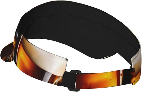 Beer Print Sports Sun Visor Hats Adjustable Running Golf Tennis Sun Cap for Women Men Black in Saudi Arabia