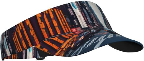 New York City Print Sports Sun Visor Hats Adjustable Running Golf Tennis Sun Cap for Women Men Black in Saudi Arabia