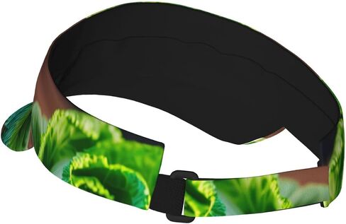 Bright Cabbage Print Sports Sun Visor Hats Adjustable Running Golf Tennis Sun Cap for Women Men Black in Saudi Arabia