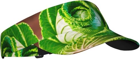 Bright Cabbage Print Sports Sun Visor Hats Adjustable Running Golf Tennis Sun Cap for Women Men Black in Saudi Arabia