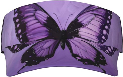 Butterfly Purple Print Sports Sun Visor Hats Adjustable Running Golf Tennis Sun Cap for Women Men in Saudi Arabia