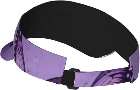 Butterfly Purple Print Sports Sun Visor Hats Adjustable Running Golf Tennis Sun Cap for Women Men in Saudi Arabia