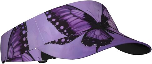 Butterfly Purple Print Sports Sun Visor Hats Adjustable Running Golf Tennis Sun Cap for Women Men in Saudi Arabia