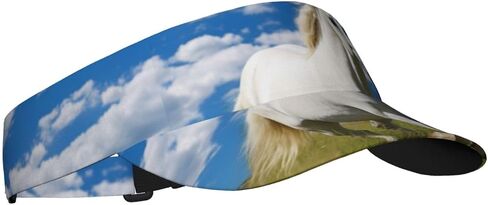 White stallion2 Print Sports Sun Visor Hats Adjustable Running Golf Tennis Sun Cap for Women Men in Saudi Arabia
