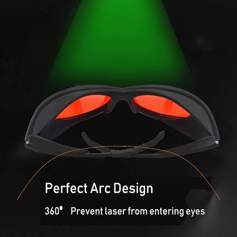 نظارات أمان الليزر JILERWEAR OD 6+ لليزر 180-532 نانومتر بنفسجي / أزرق / أخضر | لليزر البنفسجي والأزرق والأخضر بما في ذلك. 405/445/450/473/532 نانومتر؛ استخدام آلة النقش in Kuwait