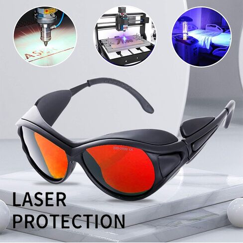 نظارات أمان الليزر JILERWEAR OD 6+ لليزر 180-532 نانومتر بنفسجي / أزرق / أخضر | لليزر البنفسجي والأزرق والأخضر بما في ذلك. 405/445/450/473/532 نانومتر؛ استخدام آلة النقش in Kuwait