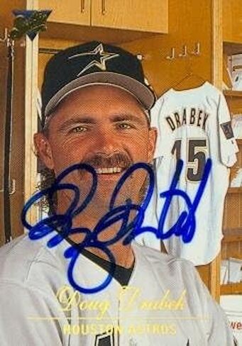 Doug Drabek autographed Baseball Card (Houston Astros) 1994 Donruss Studio No.20 in Kuwait