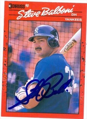مستودع التوقيعات 33776 بطاقة بيسبول موقعة من ستيف بالبوني 1990 Donruss Rb in Kuwait