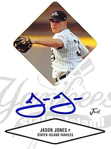 123500 New York Yankees Ft 2004 Just Minors رقم 39 بطاقة بيسبول موقعة من جيسون جونز in Kuwait