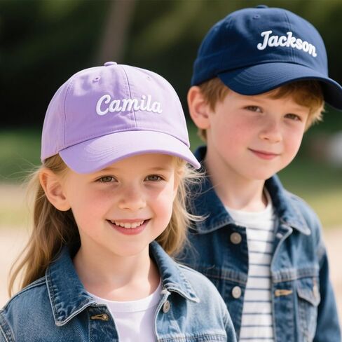 Custom Toddler Baseball Cap with Name, Personalized Embroidered Baseball Hats for Kid, Girl Boy Birthday Christmas Daily Gift in Kuwait