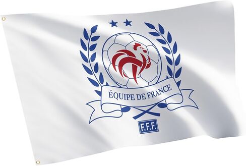 Desert Cactus French Football Federation Flag - 3 x 5 Feet FFF Football Soccer Banner, Indoor/Outdoor Durable Fabric, 100% Polyester Design (Design D1) in Kuwait
