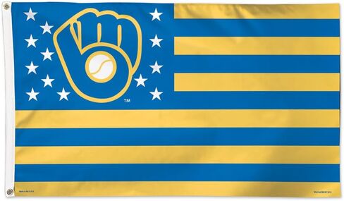 Wincraft MLB Milwaukee Brewers 07945115 علم فاخر، 3' x 5' in Kuwait