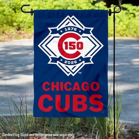 Chicago Baseball 150th Anniversary Double Sided Garden Flag in Kuwait