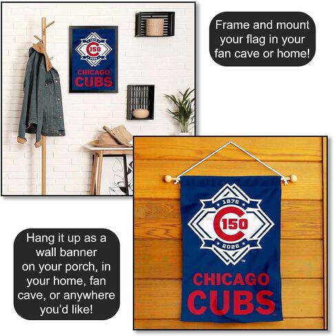 Chicago Baseball 150th Anniversary Double Sided Garden Flag in Kuwait