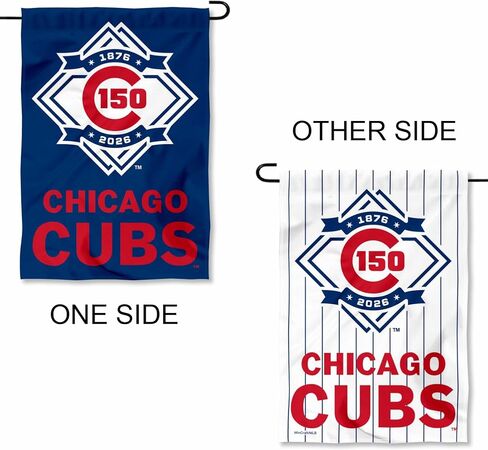 Chicago Baseball 150th Anniversary Double Sided Garden Flag in Kuwait