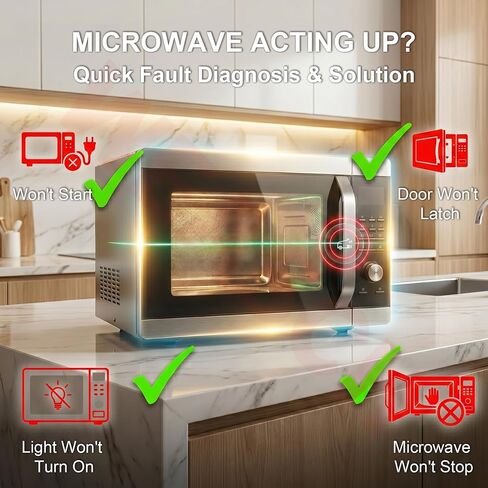 KW3A Microwave Oven Door Switch, 4 Normally Open 2 Normally Closes | 16A 125/250V Door Interloc, UL Recognized Component, 6 Pack in Kuwait