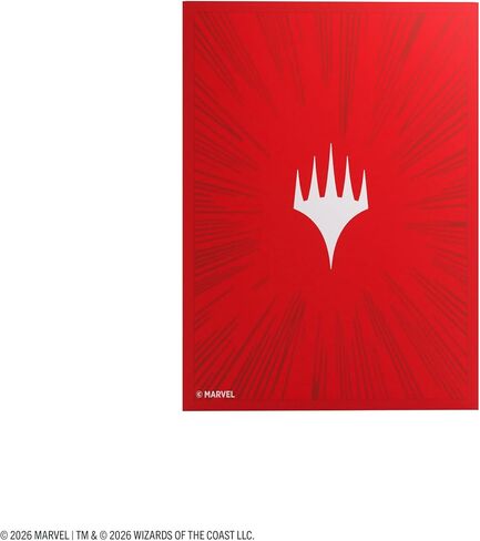 Gamegenic Magic: The Gathering Marvel Super Heroes Premium Double Sleeveing ​​Pack 100 - مجموعة واقي سطح السفينة باللون الأحمر الهزلي مع أكمام فنية وأكمام داخلية لبطاقات قائد MTG in Kuwait