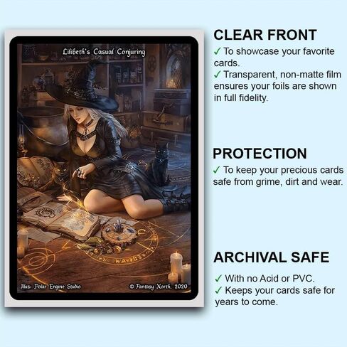 Fantasy North - الفراشة - 100 حافظة بطاقات تداول TCG مزخرفة غير لامعة - تناسب Magic MTG Commander Pokemon وألعاب البطاقات الأخرى - أكمام بطاقات اللعب in Kuwait