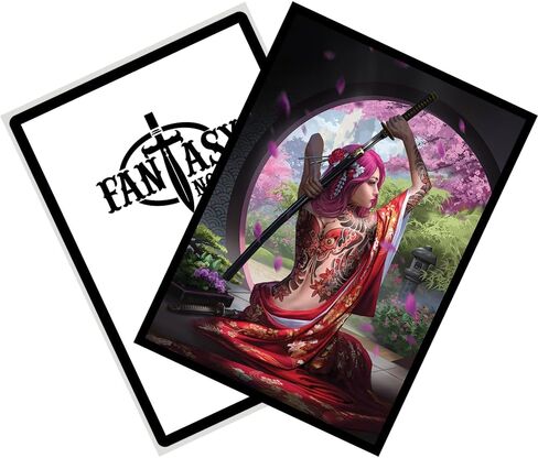Fantasy North - الفراشة - 100 حافظة بطاقات تداول TCG مزخرفة غير لامعة - تناسب Magic MTG Commander Pokemon وألعاب البطاقات الأخرى - أكمام بطاقات اللعب in Kuwait
