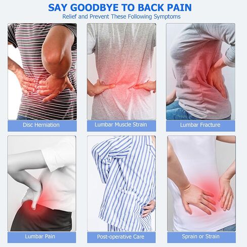 TESETON Back Brace for Lower Back Pain Men Women 05-L | Lumbar Support Belt for Lower Back Pain with 3-Layer Adjustable Straps, Mesh for Herniated Disc,Sciatica,Scoliosis in Kuwait