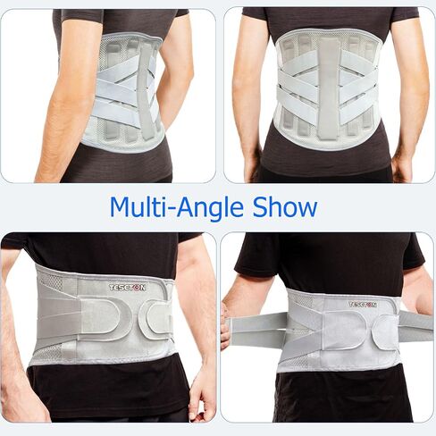 TESETON Back Brace for Lower Back Pain Men Women 05-L | Lumbar Support Belt for Lower Back Pain with 3-Layer Adjustable Straps, Mesh for Herniated Disc,Sciatica,Scoliosis in Kuwait