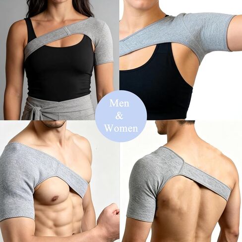 Shoulder Brace for Men & Women – Bamboo Compression Sleeve for Sleeping, Rotator Cuff Support – Universal Fit Left or Right Arm – Relieve Pain, Swelling & Bone Grinding (X-Large) in Kuwait