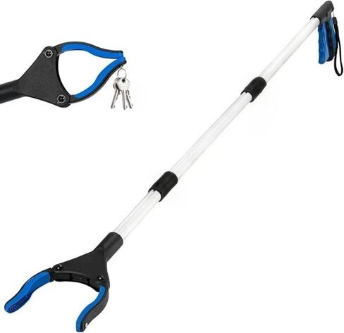 أداة Grabber Reacher مقاس 43 بوصة، أداة التقاط Reacher Grabber قابلة للطي مع فك ومغناطيس يدوران 360 درجة، أداة التقاط علوية طويلة للغاية، أدوات التقاط خفيفة الوزن لكبار السن (أزرق) in Kuwait