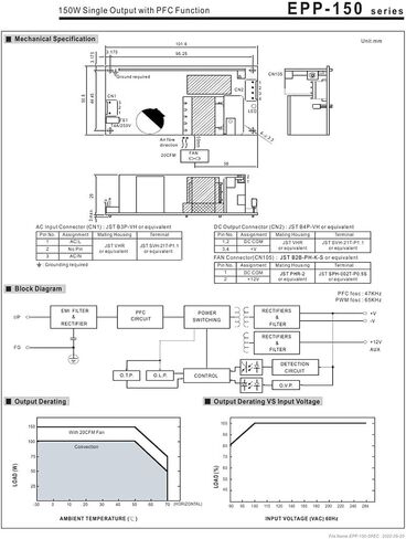 EPP-150-48 100.8W Single Output Power Supply EPP-150 48V 2.1A in Saudi Arabia